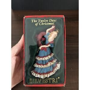 Vtg Silvestri Twelve Days Of Christmas 3D Ornament 9 Ladies Dancing